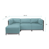 Axis 4pc Sectional Sterling Breeze Titanium Frame