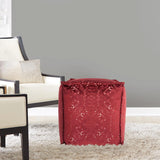 Square Pouf Pisani Ruby