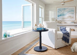 Threaded Drink Table Navy Blue