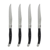 French Home Laguiole Steak Knives, Set of 4, Black