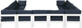 Nizuc - Outdoor Patio 11 Piece Modular Sectional With White Frame