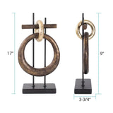 Boquin Circle Sculpture in Polyresin
