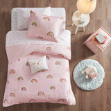 Pink Rainbow Complete Comforter and Sheet Set/Coverlet Set