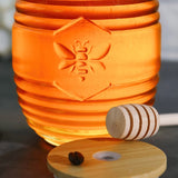 Glass Bee Honey Jar with Dipper Set 24 oz