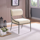 Bastille - Upholstered Dining Side Chair (Set of 2) - Silver Frame