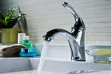 Clavier Series Single Hole Single-Handle Mid-Arc Bathroom Faucet in Polished Chrome