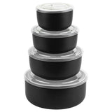 Kook Ceramic Nesting Bowl Set with Lids, 4-Piece