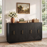 55” L Geometric Embossed 4-Door Sideboard