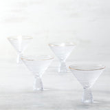 Jupiter Clear Gold Rimmed Martini 11.5oz