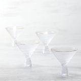 Jupiter Clear Gold Rimmed Martini 11.5oz