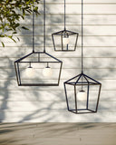 Denison Medium Black Outdoor Lantern