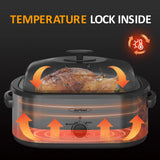 20 Qt Electric Roaster Oven with Removable Pan and Rack