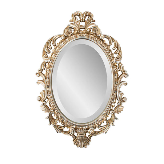 French D' Amboise Collection of Silver Petite Mirrors- Oval
