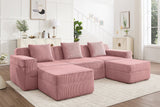 MARTHA 117" 3-Seater Sofa with 2 Ottomans