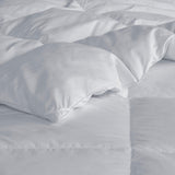 Quilted Goose Feather and Down Oversize Comforter, Grey