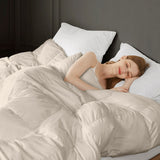 Puffed Overfilled Down Alternative Comforter, Tan