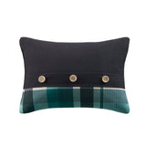 Teal/Black Plaid Comforter Set with Bed Sheets