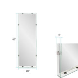 Vivaldo Floating Dressing Mirror with Glass Box Frame