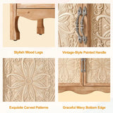 Wholesale Farmhouse Storage Cabinet with Flower Pattern
