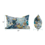 Pillow 14 x 22 Stanton Turquoise - Down Insert