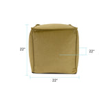 Qivuit Green Square Pouf