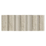 Hand-Woven Shaggy Boho Bath Runner, Natural