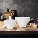 White Harlequin Earnware Pot- Large