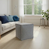 Furley Navy Square Pouf