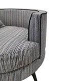 Modern Stripe Round Deep Seat Lounge Swivel Chair*
