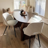 Edwin Modern Upholstered Boucle Dining Chair (Set of 4)