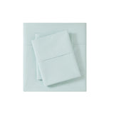 Brushed Cotton Percale Peached Sheet Set, Aqua