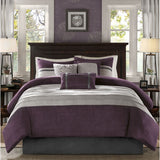 Vera Microsuede 7-Piece Comforter Set, Purple