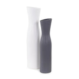 Larek Asymmetrical White Contemporary Ceramic Tall Vase
