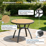 4-Person Patio Dining Set with Round All-Aluminum Table