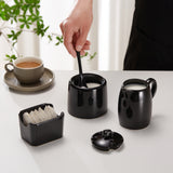 Kook Ceramic Sugar Bowl & Creamer Set, White