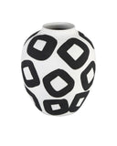 Pagliacci Medium Black & White Vase