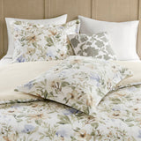 5 Piece 300TC Cotton Sateen Floral Print Duvet Set