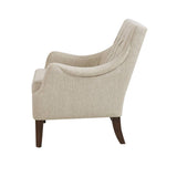 Diamond Tufted Vintage Lounge Chair, Cream *