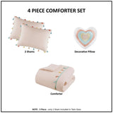 Wholesale Colorful Tassels Blush Kids Comforter Set