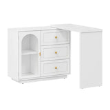 Wholesale 59” Large Extendable Makeup Vanity Desk, Corner Vanity Table