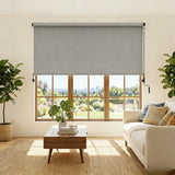 Solar Crank Outdoor Roller Shade with Teslin, No Cassette