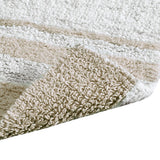 Reversible Cotton Bathroom Rug, Taupe