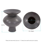 Graphite Ceramic Flared Vase- Medium