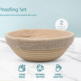 Kook Round Sourdough Proofing Basket Set