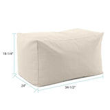 Outdoor Pouf Bench- Driftwood Natural