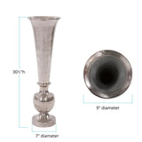 Silver Oversized Trumpet Vase