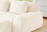 LAURENT 146" 4-Seater Sofa with 2 Ottomans