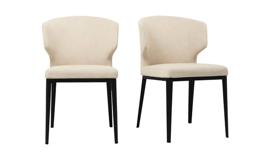 Delaney Dining Chair Warm Beige-Set of Two