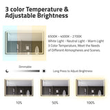 36-in. x 60-in. Frameless LED Front/Back Light Bathroom Mirror w/Defogger