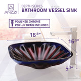 Depth Series Vessel Sink in Multi Color